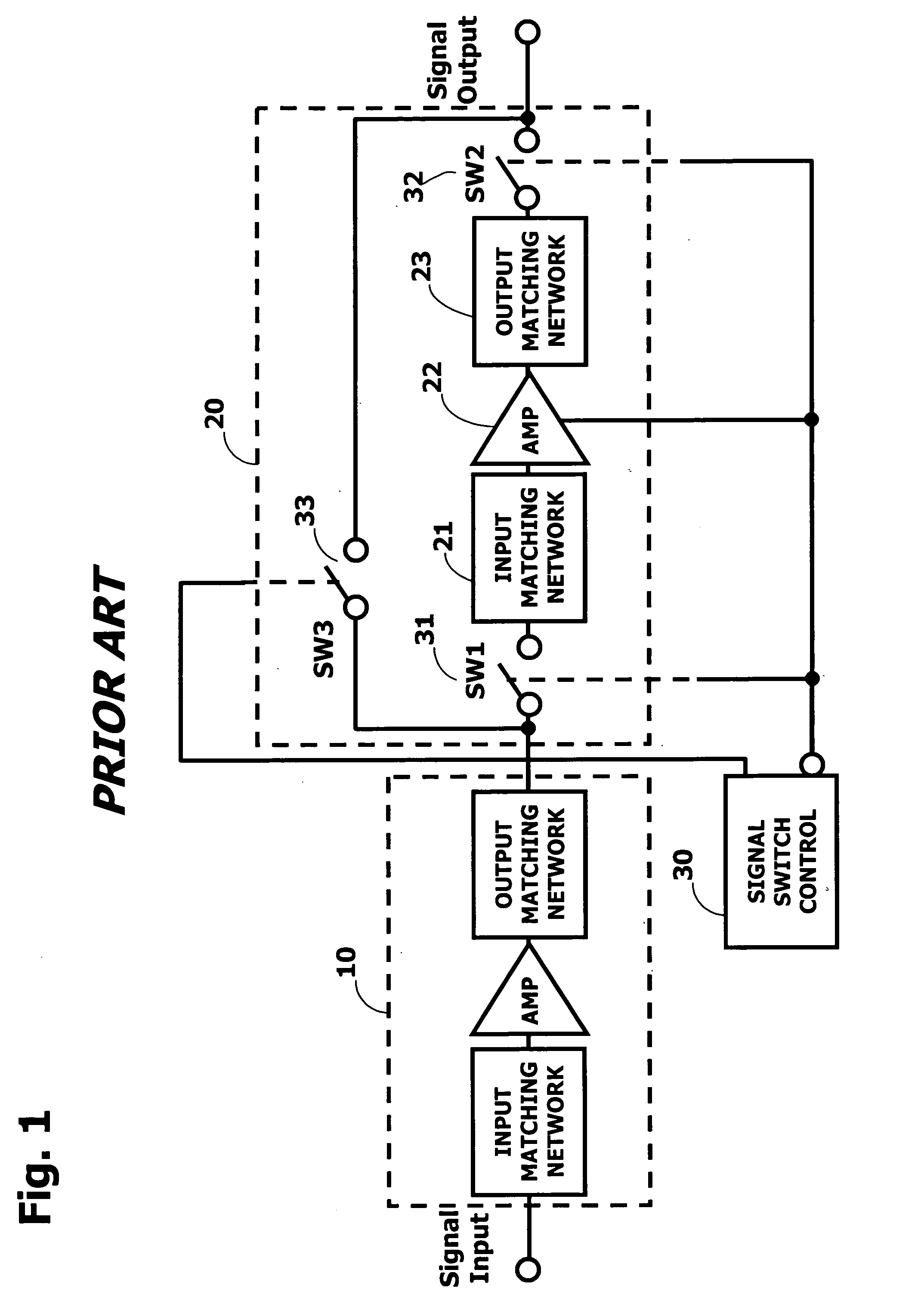 Multiple power mode amplifier with bias modulation option and without bypass switches