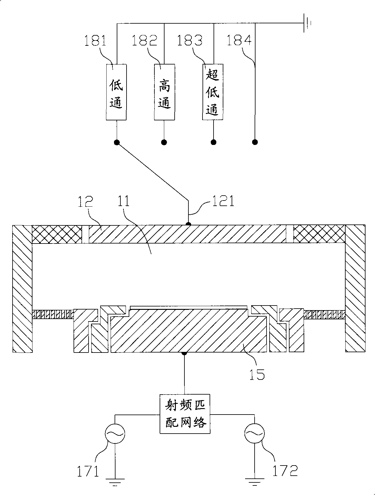 Plasma processing apparatus and radio frequency matching network thereof