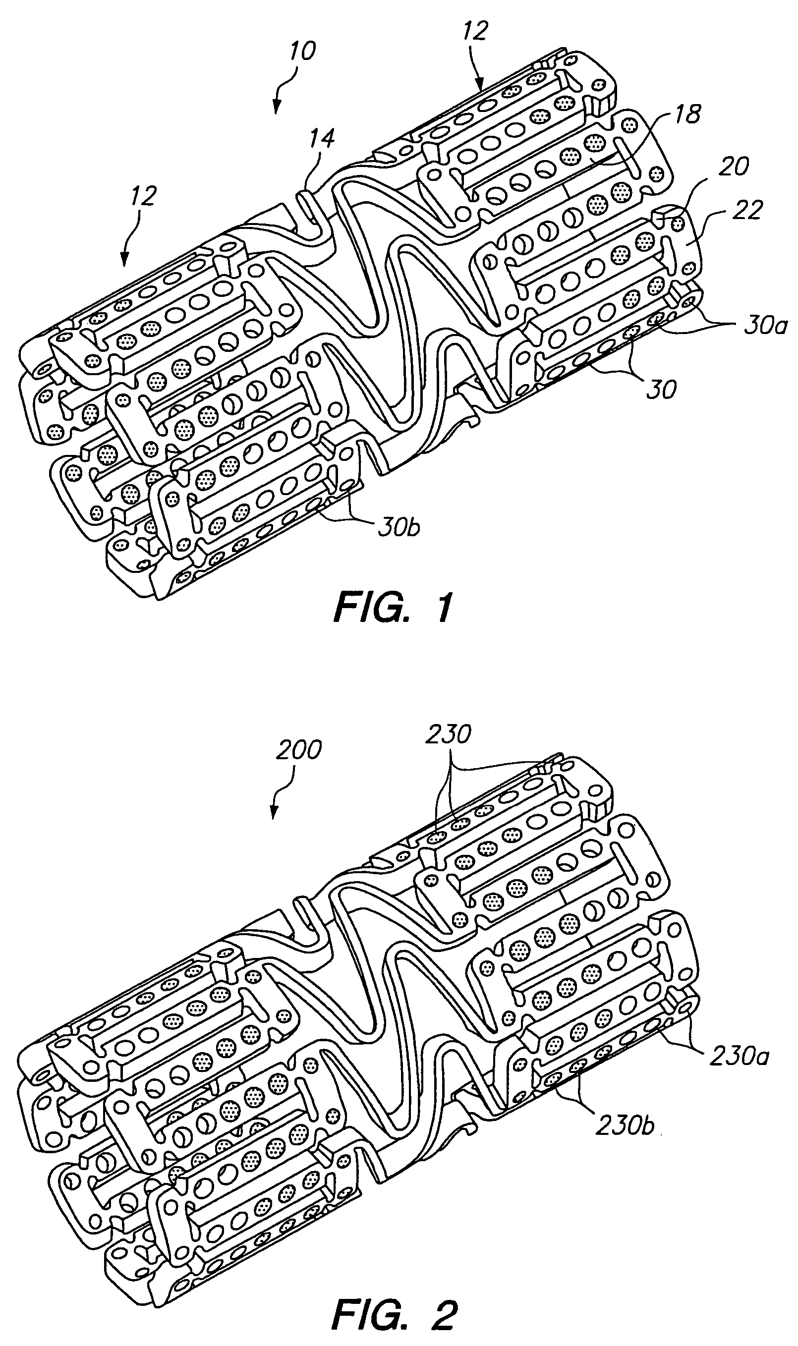 Expandable medical device with openings for delivery of multiple beneficial agents