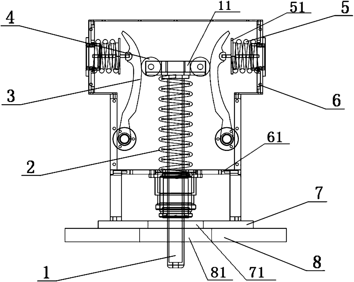 Three-dimensional zero-gravity simulation device combining knife cam constant-force spring and air thrust bearing