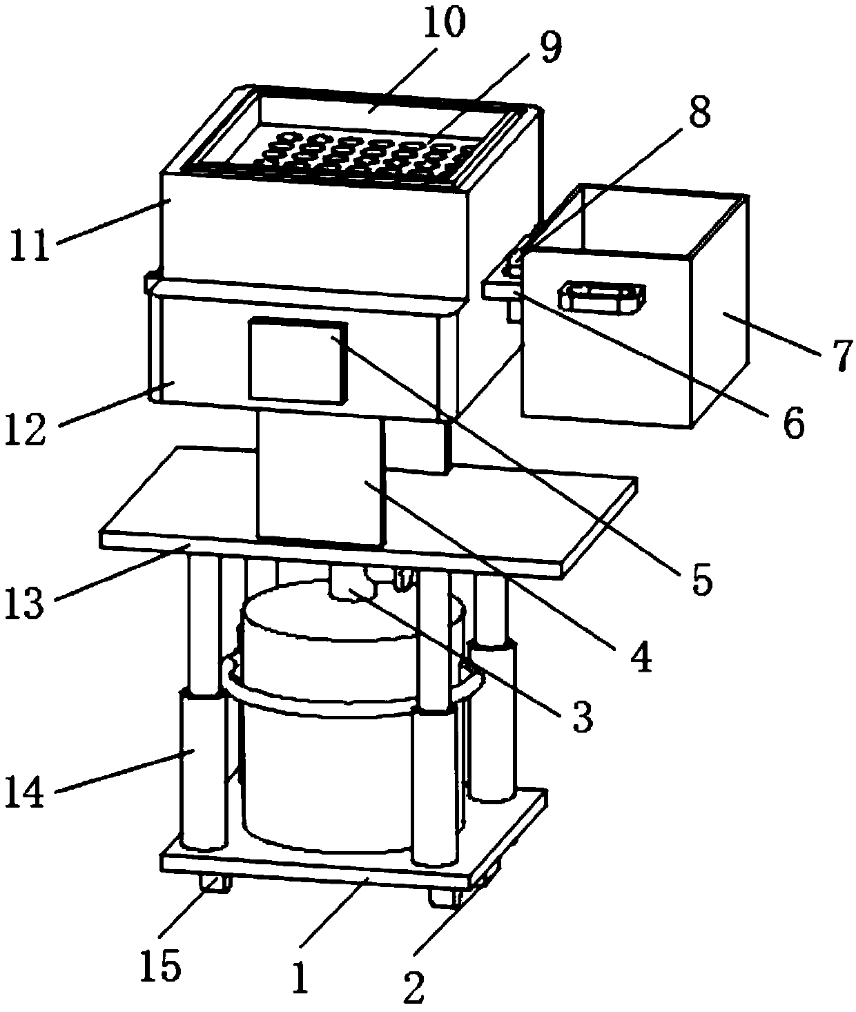 Powder sieving device suitable for powder bed type metal 3D printing equipment