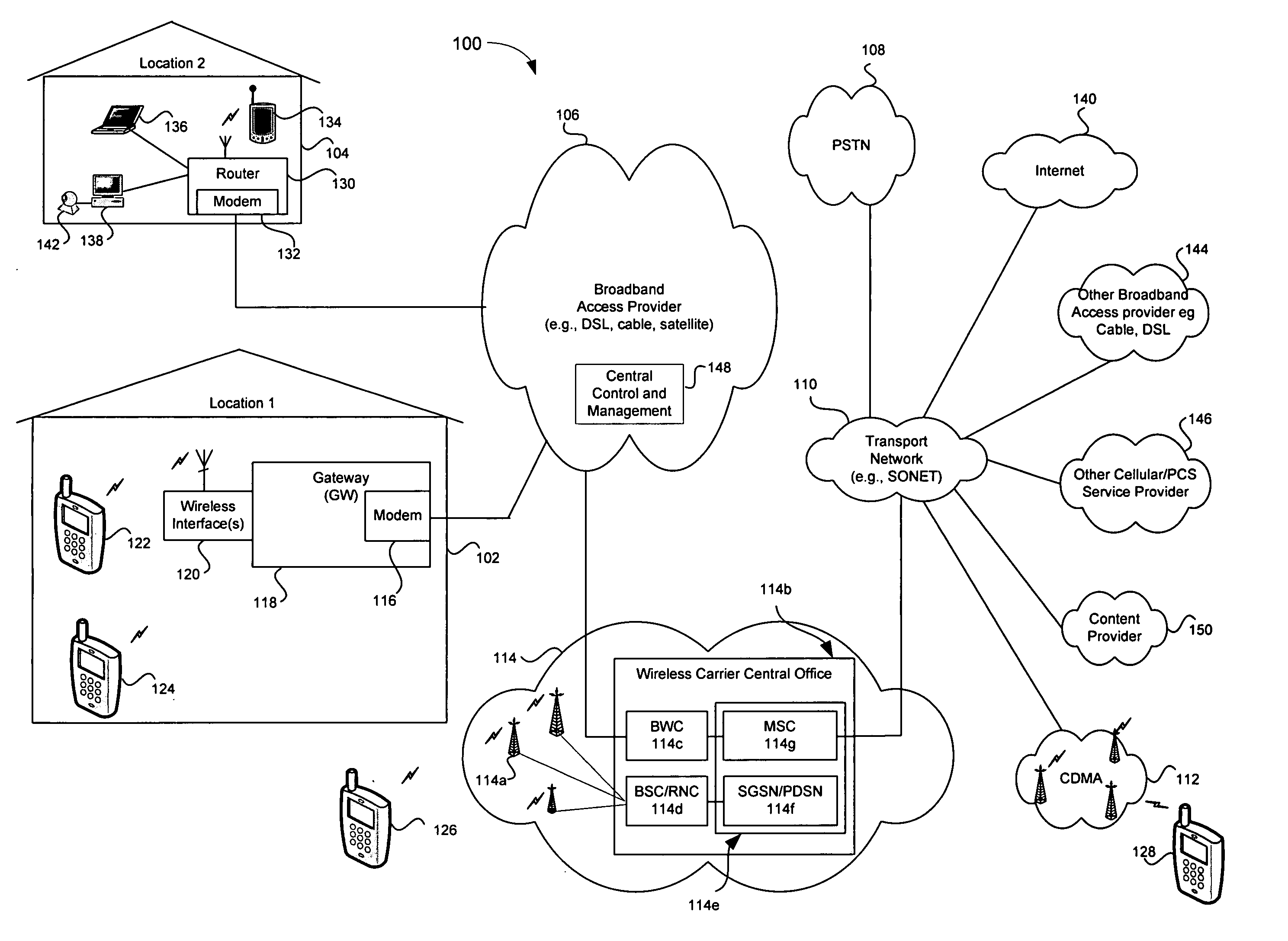 Over the air programming via a broadband access gateway