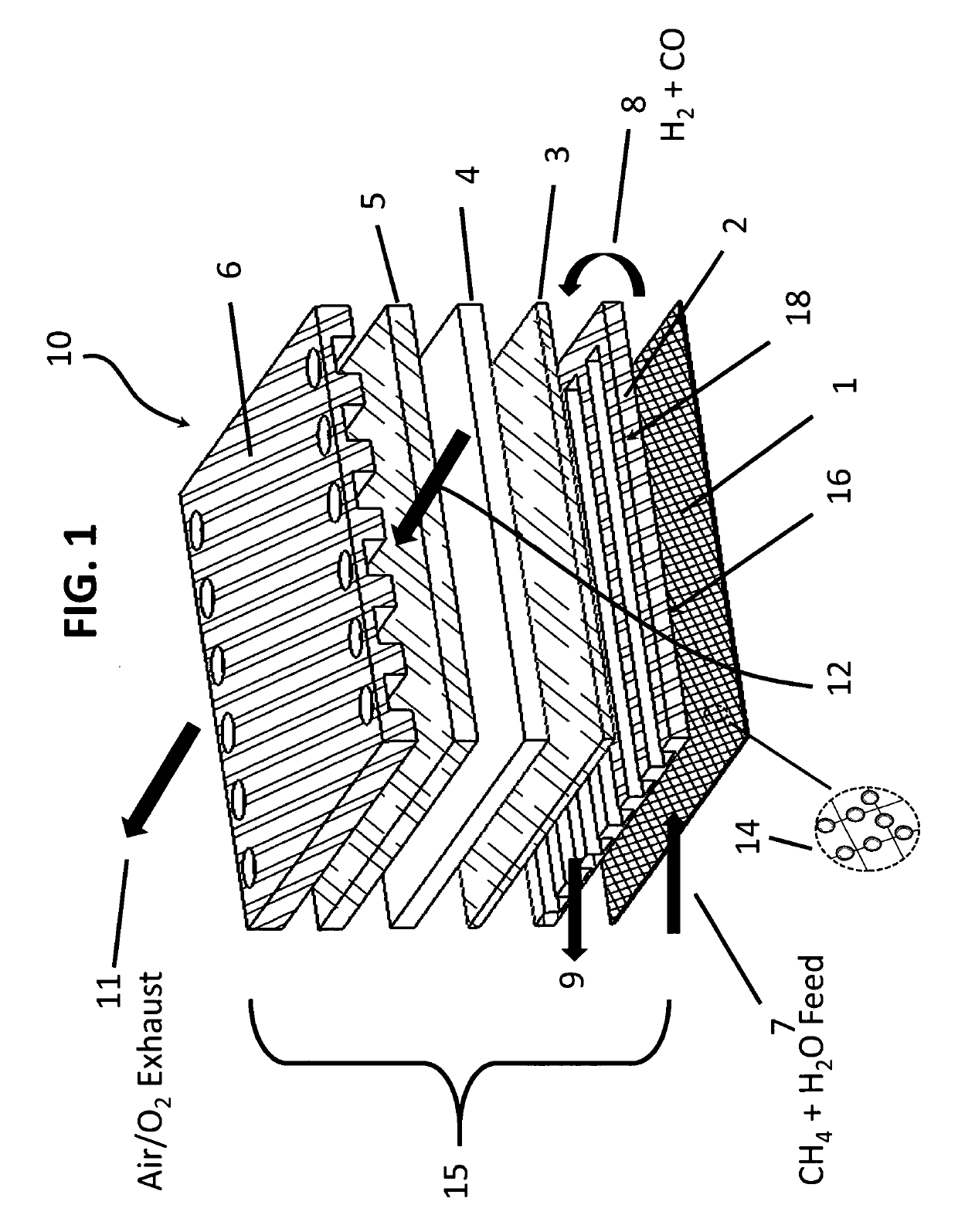 Solid oxide fuel cell with internal reformer