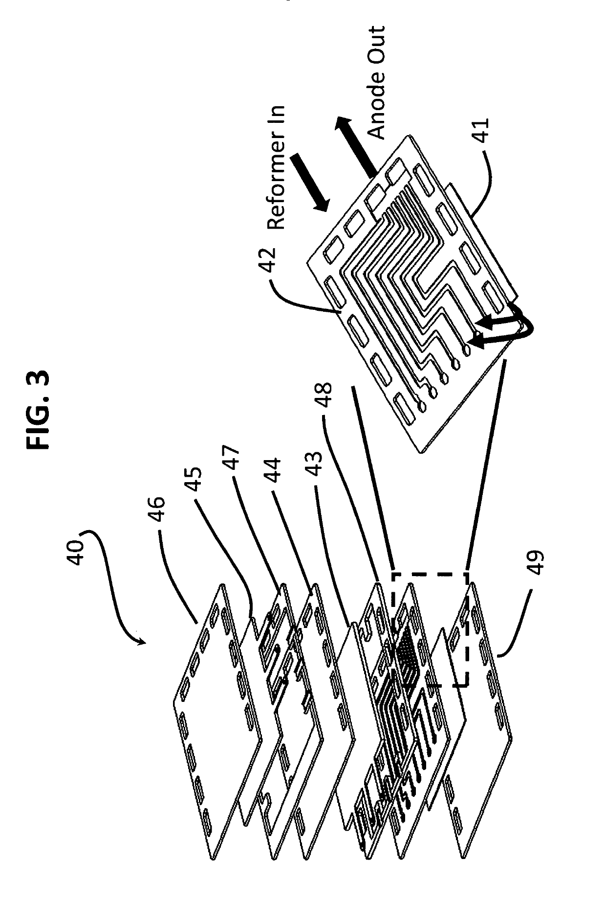 Solid oxide fuel cell with internal reformer