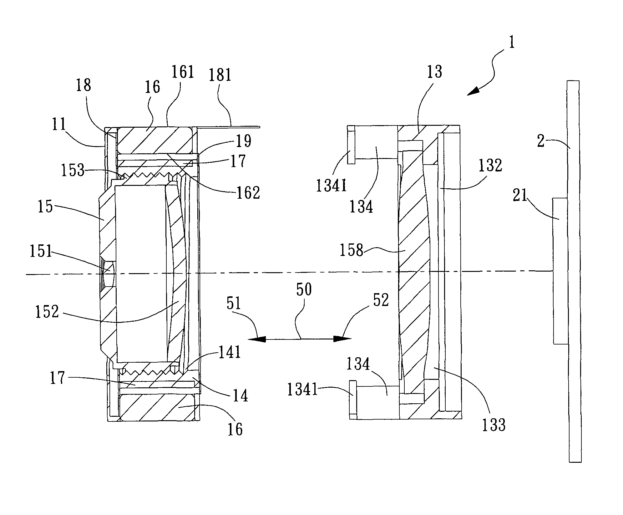 Miniature auto-focusing lens device