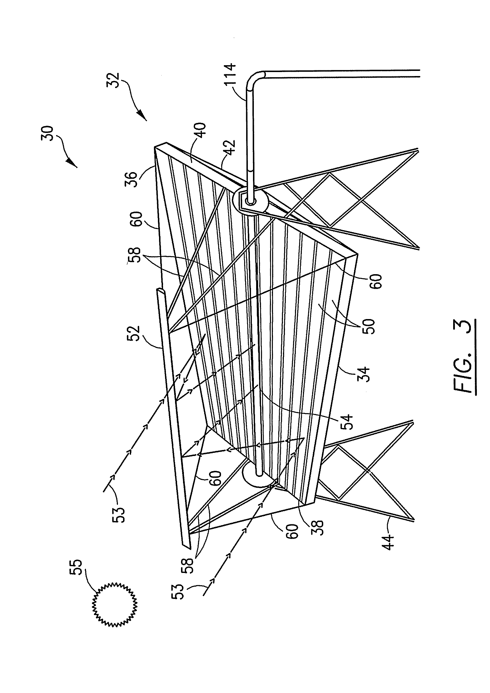 Linear solar energy collection system