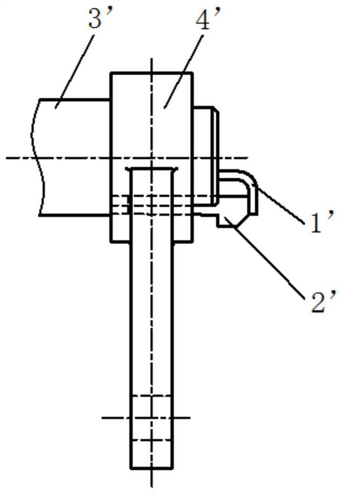 Hook-headed type wedge key anti-loosening device of railway wagon and railway wagon