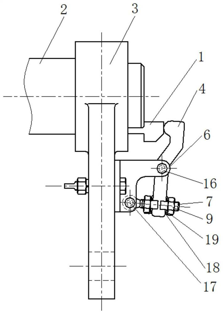 Hook-headed type wedge key anti-loosening device of railway wagon and railway wagon