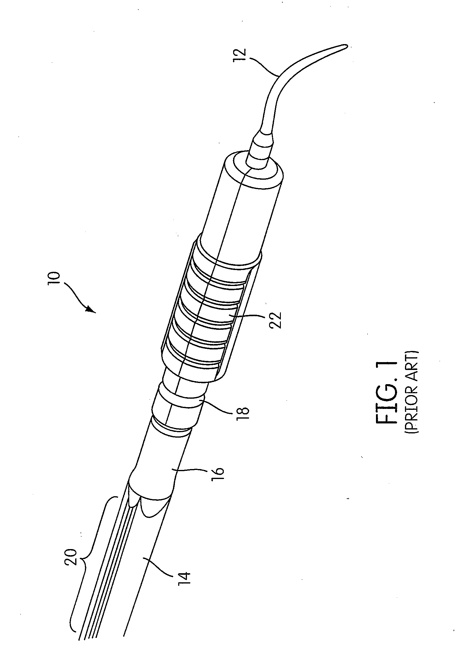 Ultrasonic dental insert and lighted handpiece assembly
