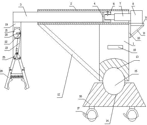 Conveying mechanical hand with controlled rotary arm