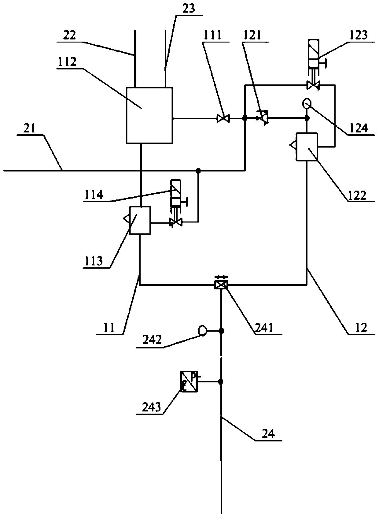 Railway locomotive braking system and emergency redundant passage detection method thereof