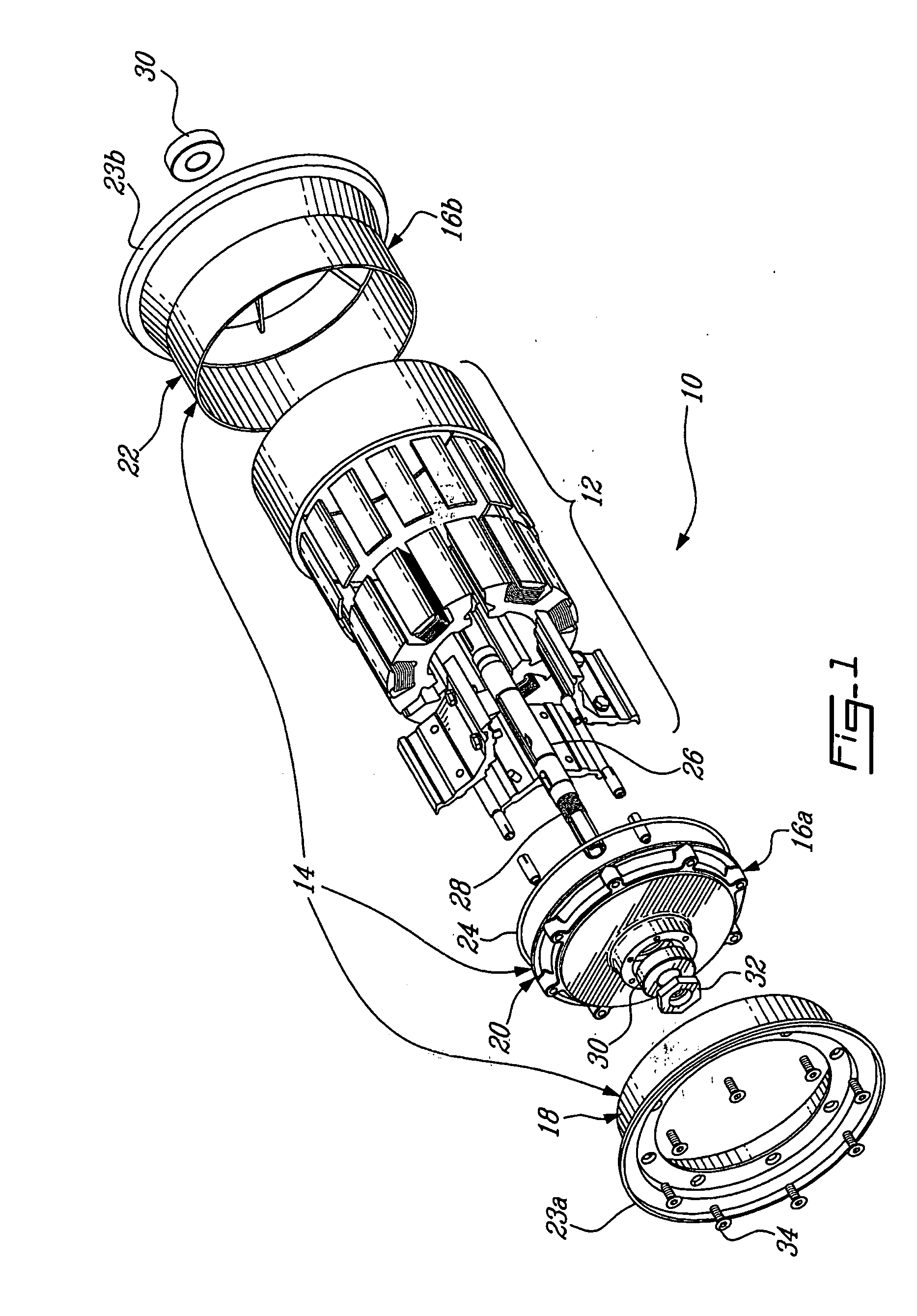 Multi-phase electrical motor for use in a wheel