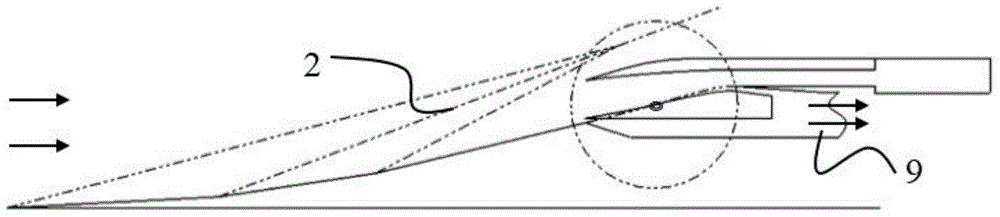 Binary hypersonic-velocity variable-geometry air inlet way with rectangular inlet, design method thereof and working method thereof