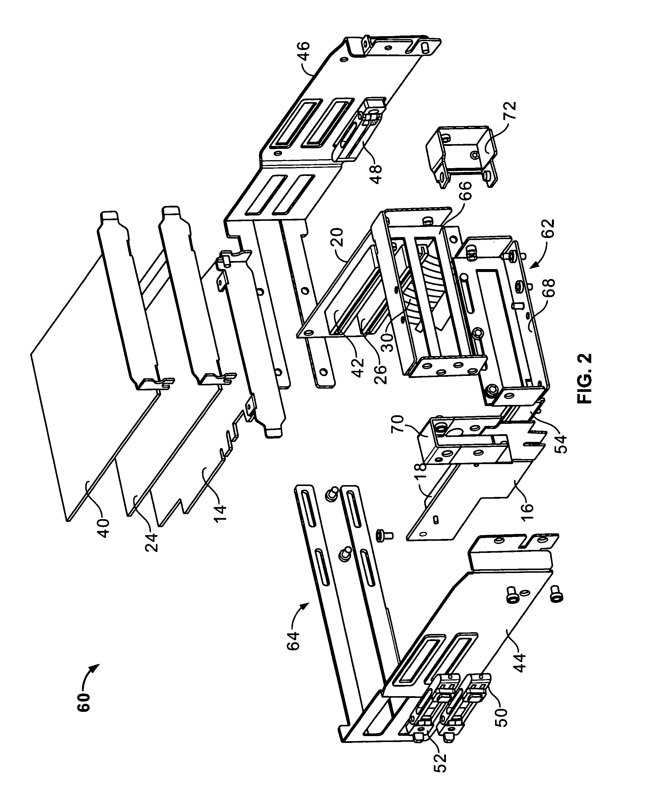 Small-frame computer with overlapping add-in cards