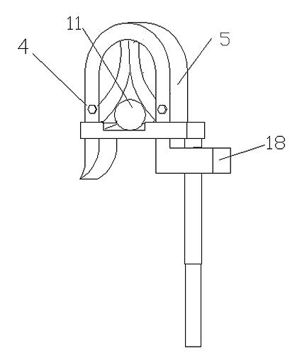 L-shaped baffle block type lead end grounding clamp