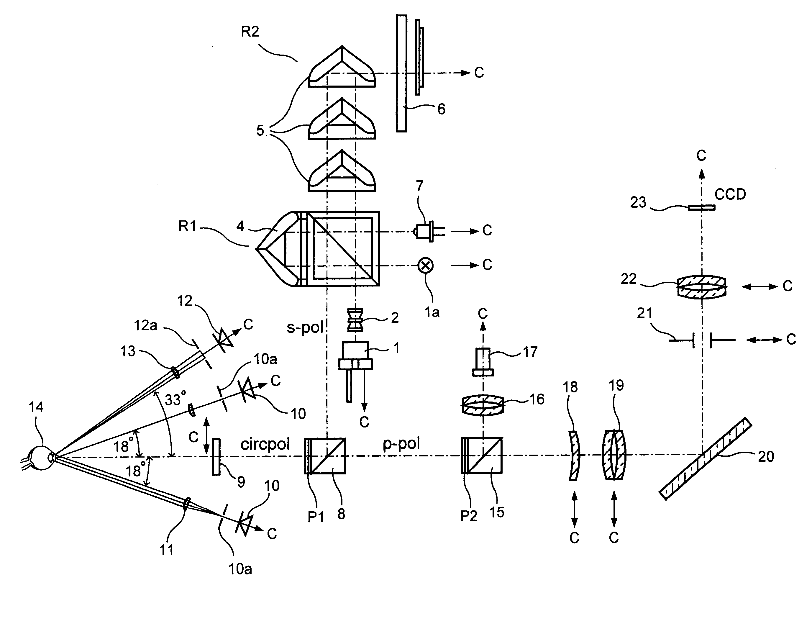 System and method for the non-contacting measurement of the axis length and/or cornea curvature and/or anterior chamber depth of the eye, preferably for intraocular lens calculation