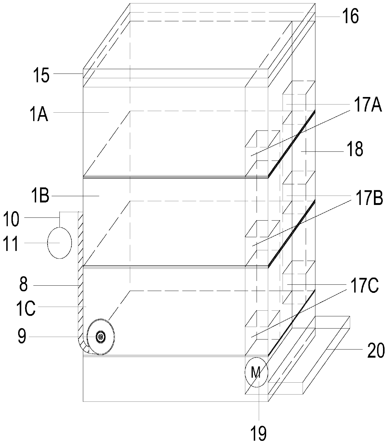 Rope-type overall-horizontal-pull ecological water sluice gate with laminated beams and operation method of water sluice gate