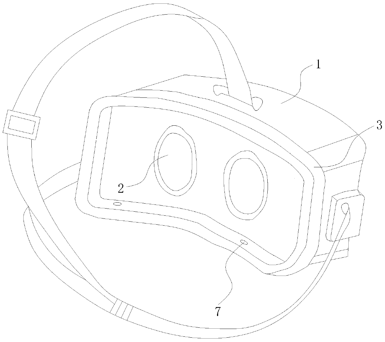 VR eye test treatment device