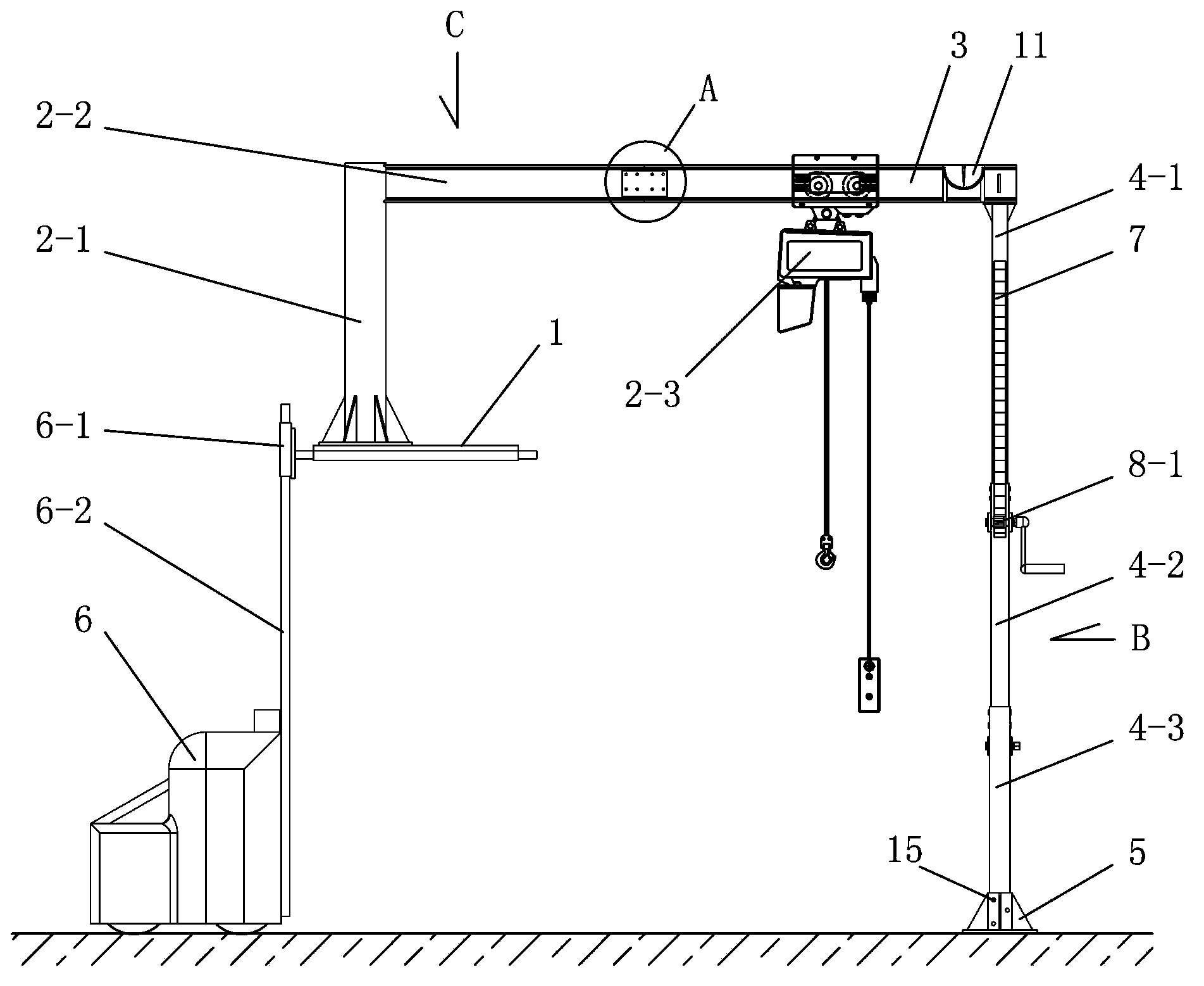 HGIS self-adaption emergency first-aid repair device and applications thereof