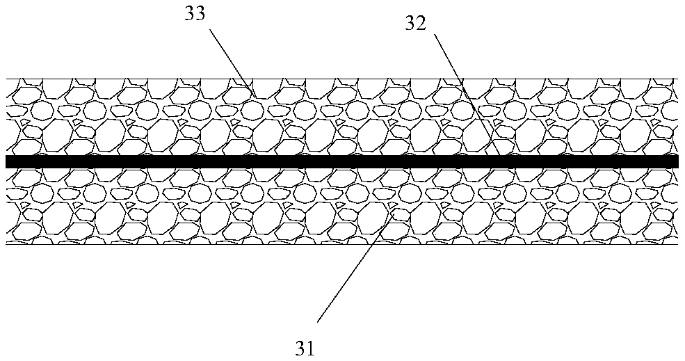 A ballastless track embankment structure in salt-rich soft saline soil area