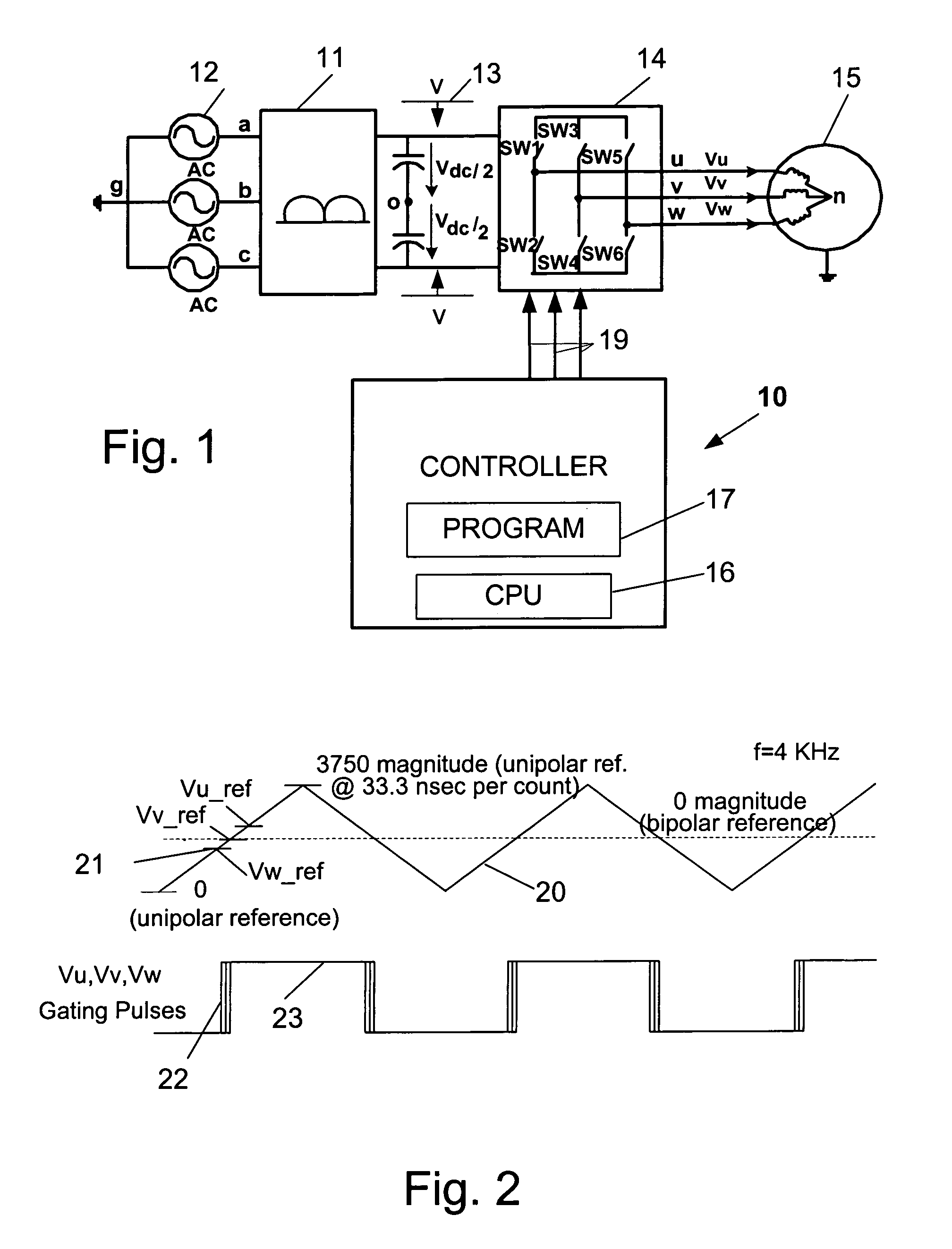 Adjusting gate pulse time intervals for reflected wave mitigation