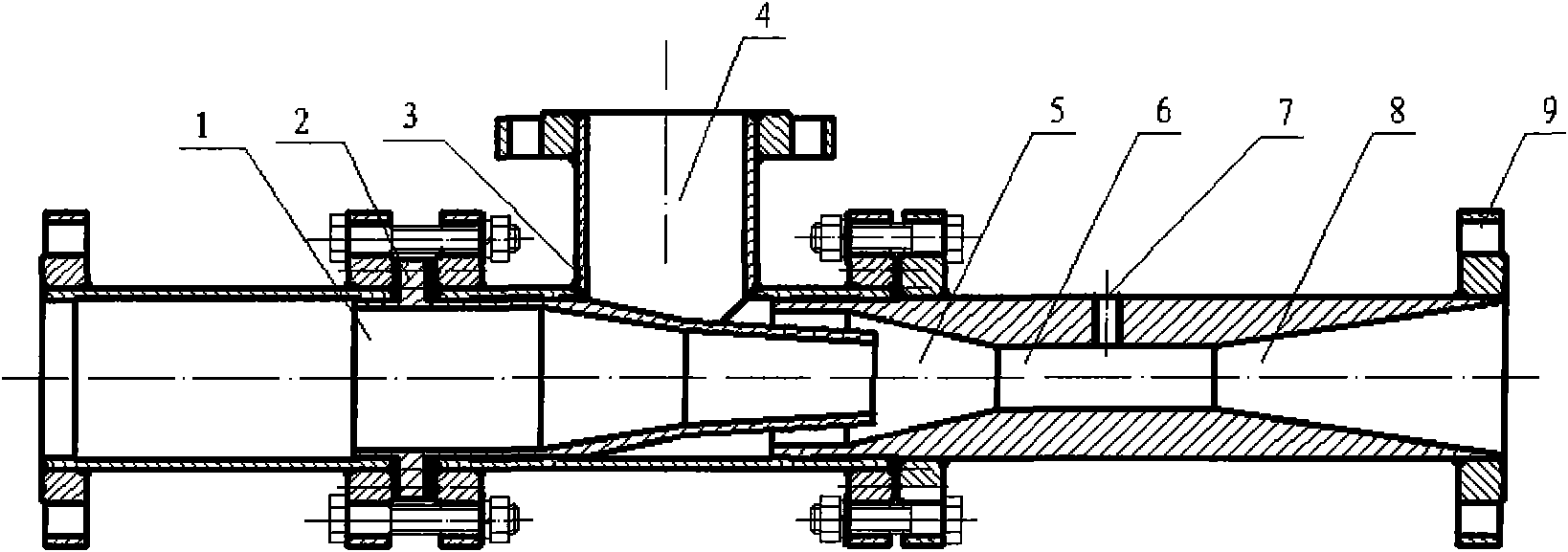 Two-phase flow jet-type boosting heat exchanger