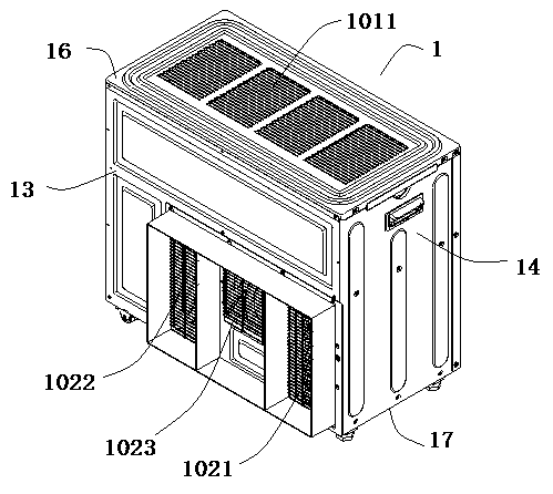 Integrated air conditioner and heat exchanger cleaning device