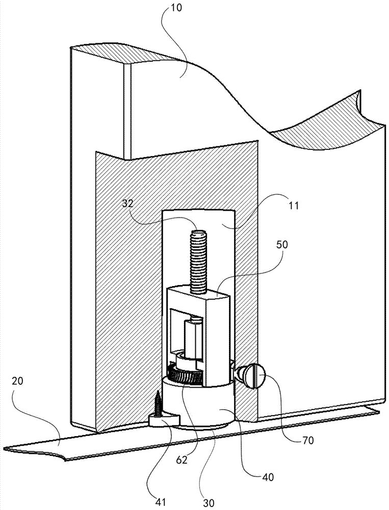 A non-contact limit device for hanging sliding doors and its application method