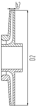 A low specific speed impeller structure and its processing method