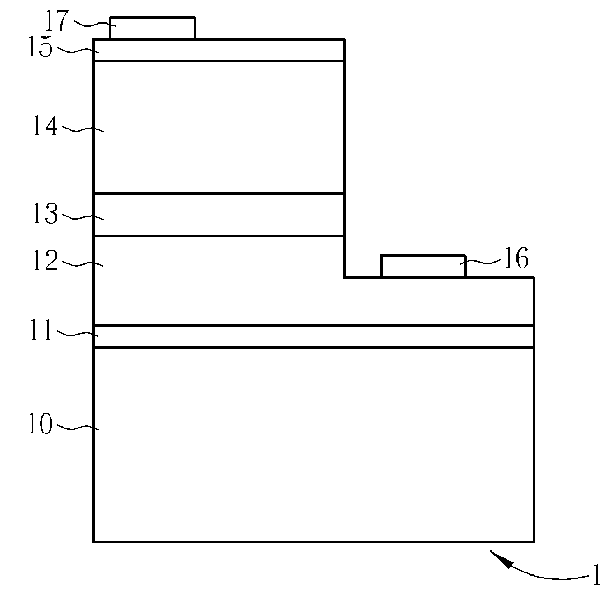 Ternary nitride-based buffer layer of a nitride-based light-emitting device and a method for manufacturing the same