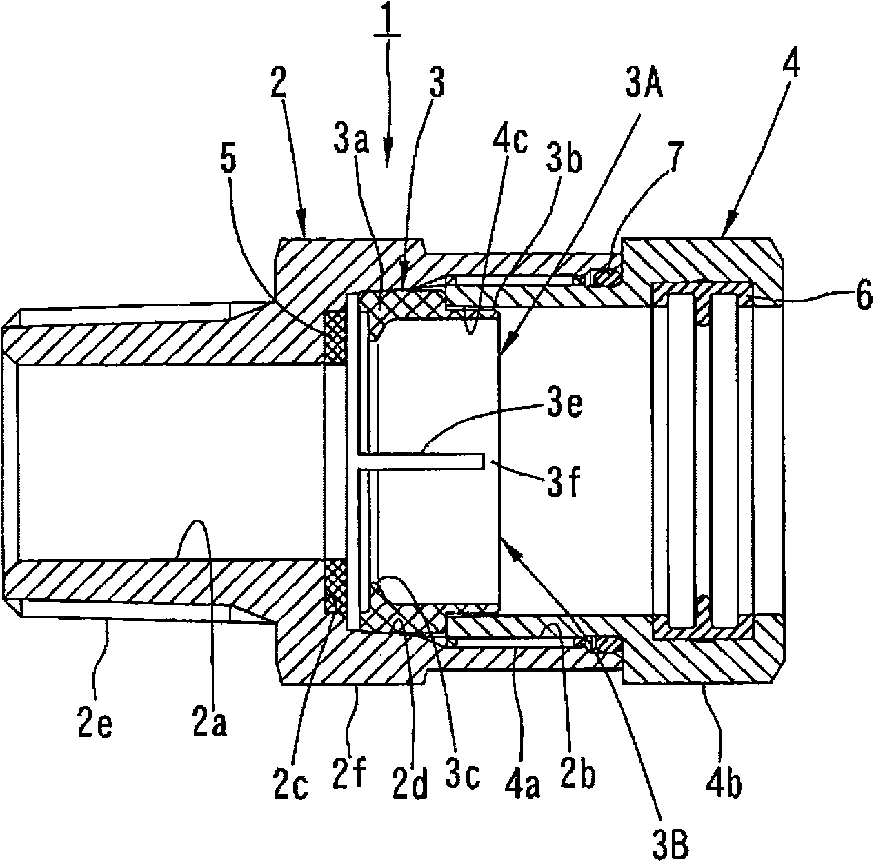 Connecting device for flexible gas tube