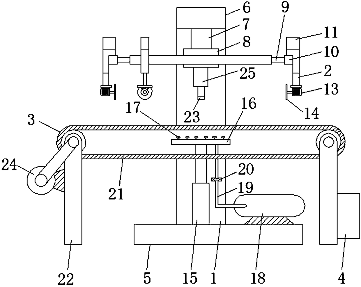 Plate material trimming and grinding device