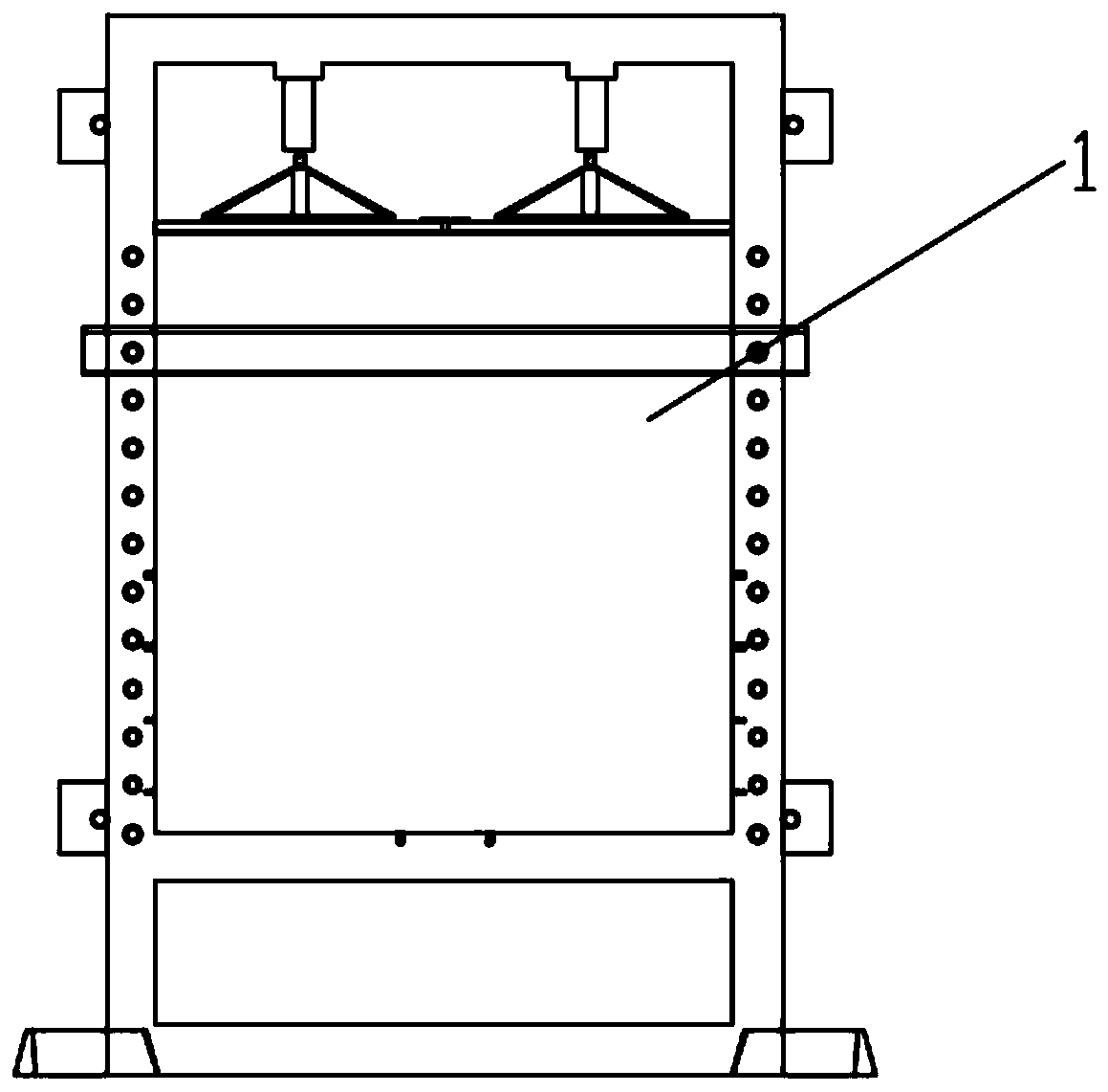 Automatic integrated device for mining, discharging, monitoring and supporting model test