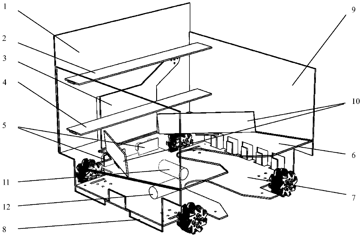 Intelligent trolley set for simulating picking and transferring of fruits