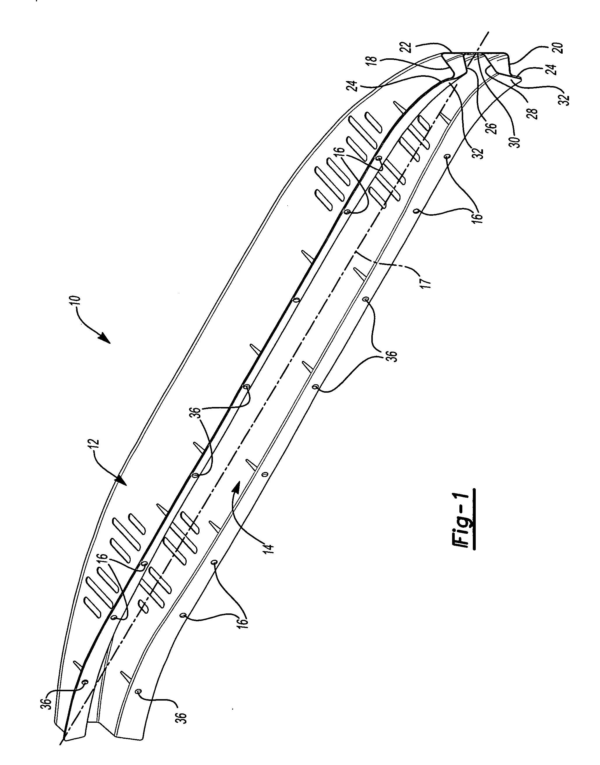 Vehicle bumper and method of making same