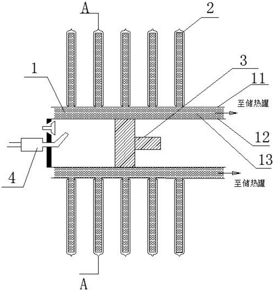 Fluid heat-conducting medium type solar cylinder