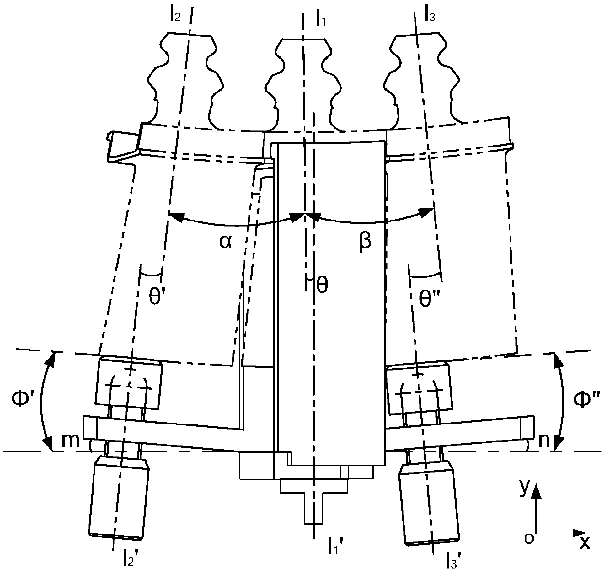 An auxiliary measuring device for the outer diameter of the rotor blade tip of an engine high-pressure turbine