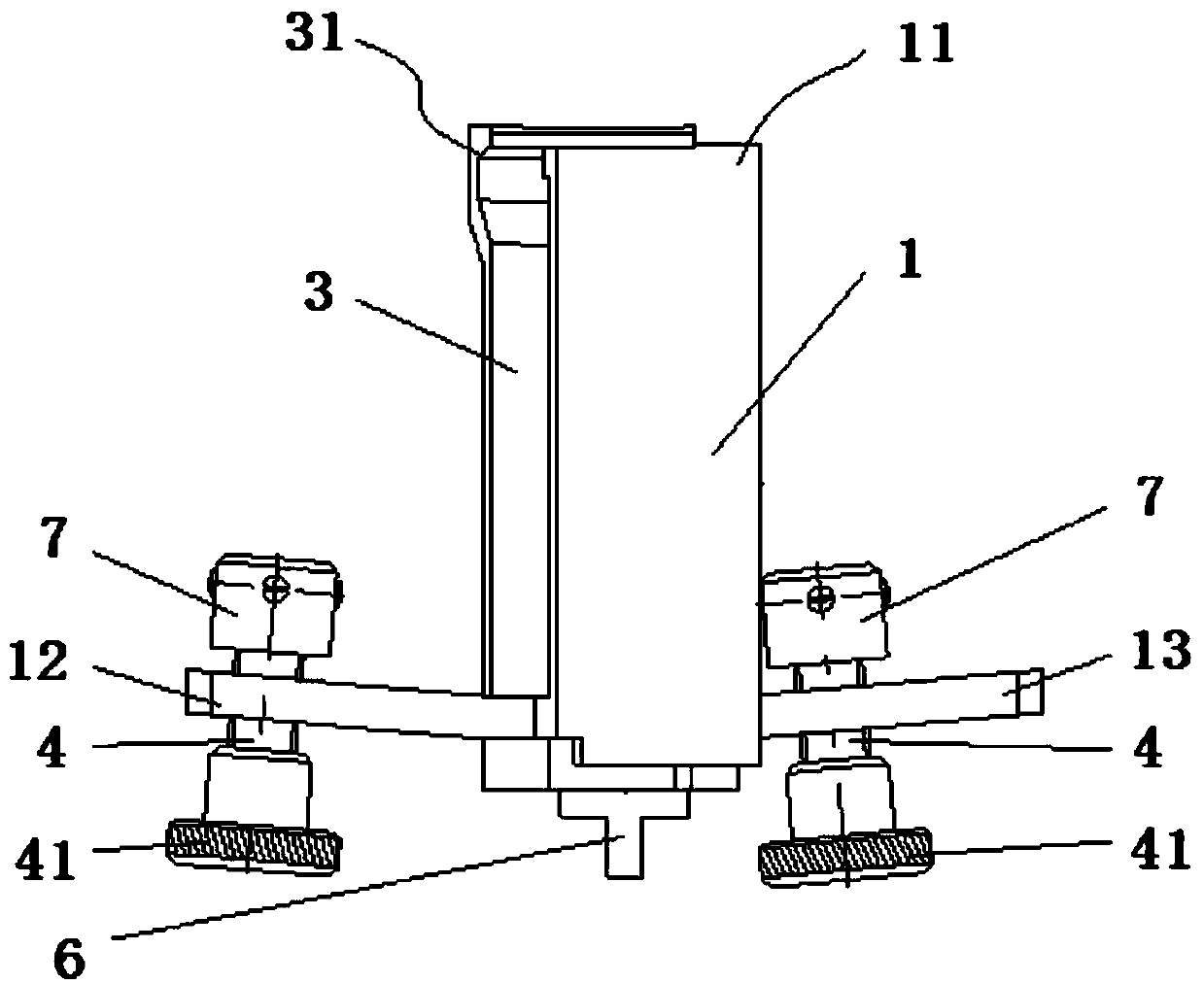 An auxiliary measuring device for the outer diameter of the rotor blade tip of an engine high-pressure turbine