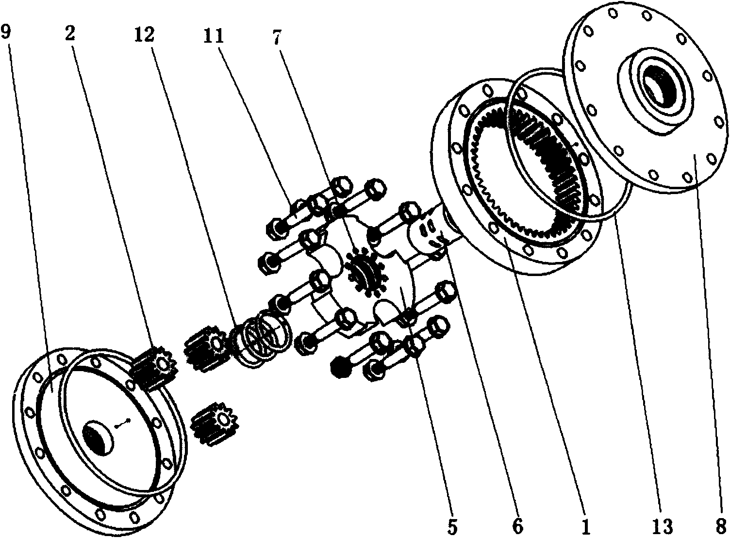 High-pressure dynamic internal gear flowmeter