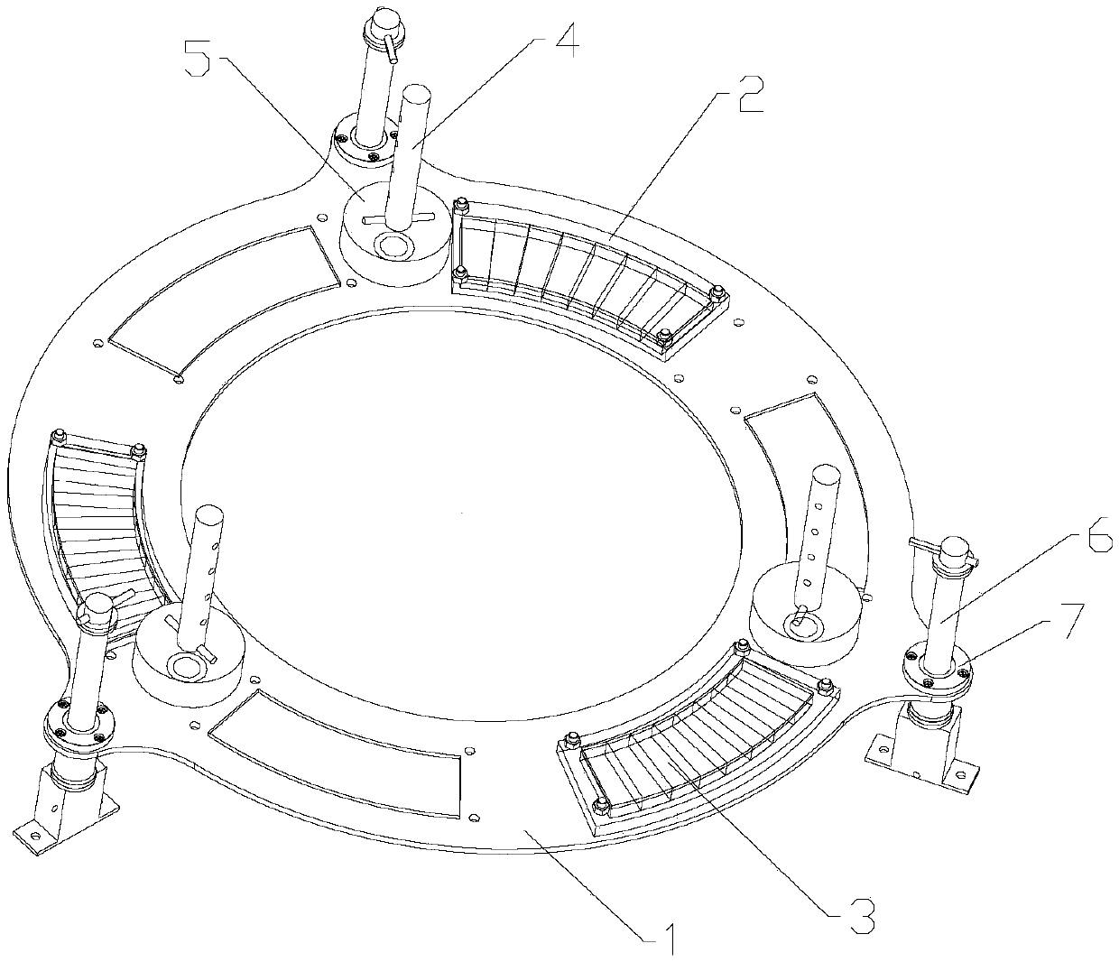 Suspension bracket device of electric suspension test bed