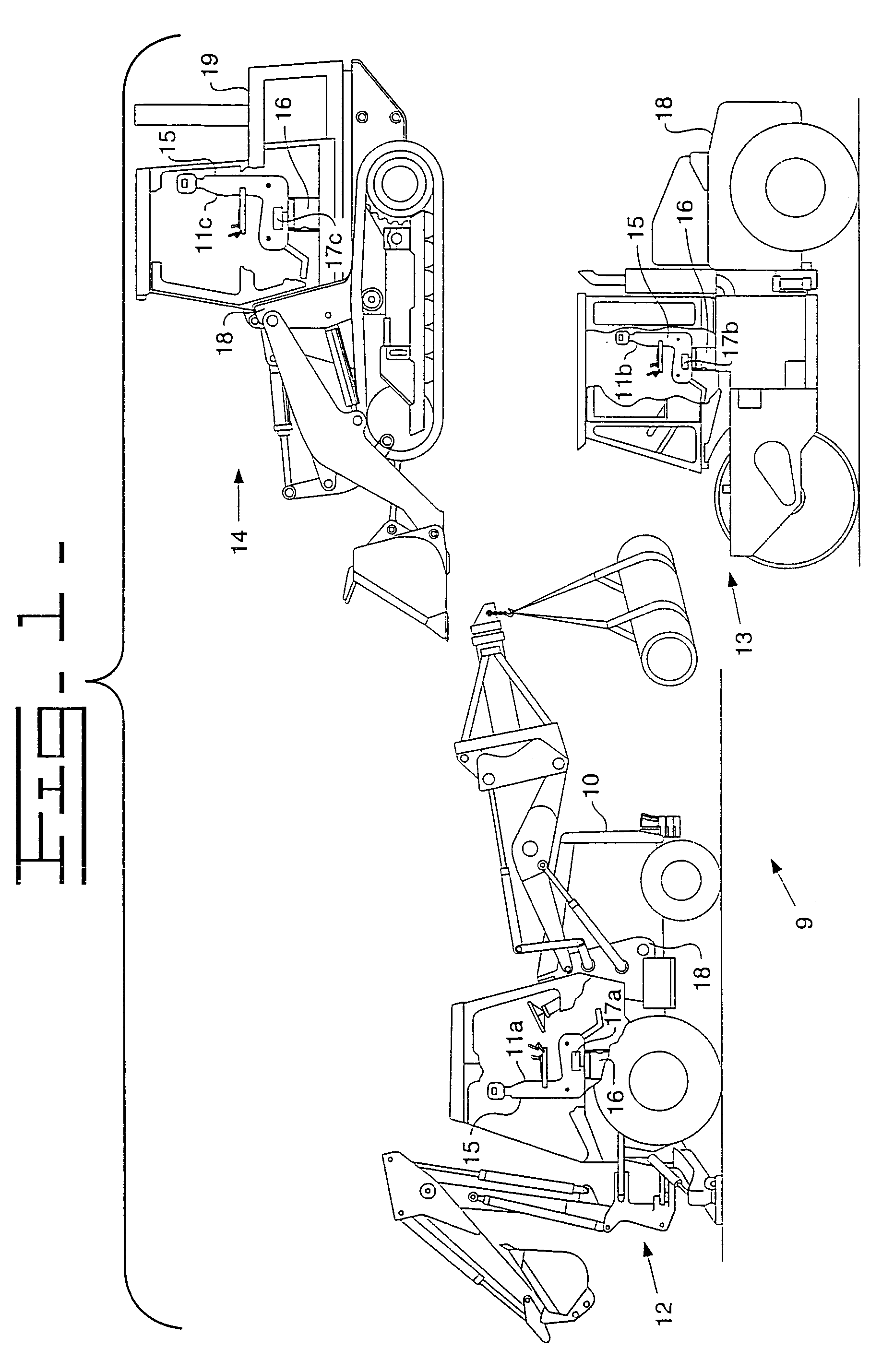 Operator control station for controlling different work machines