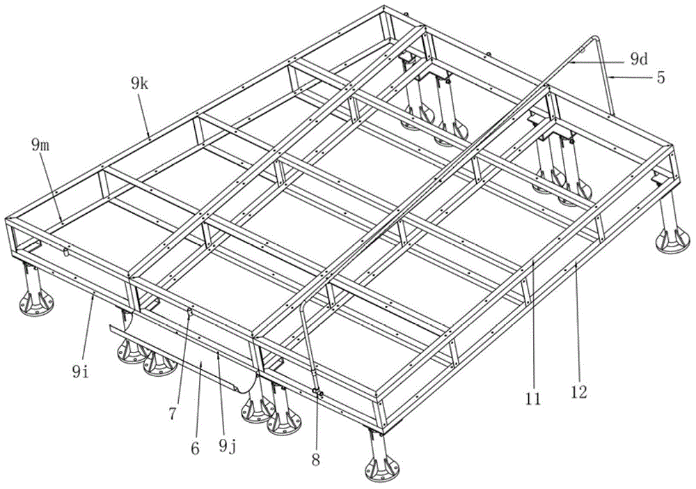 Roof greening frame body and production method thereof