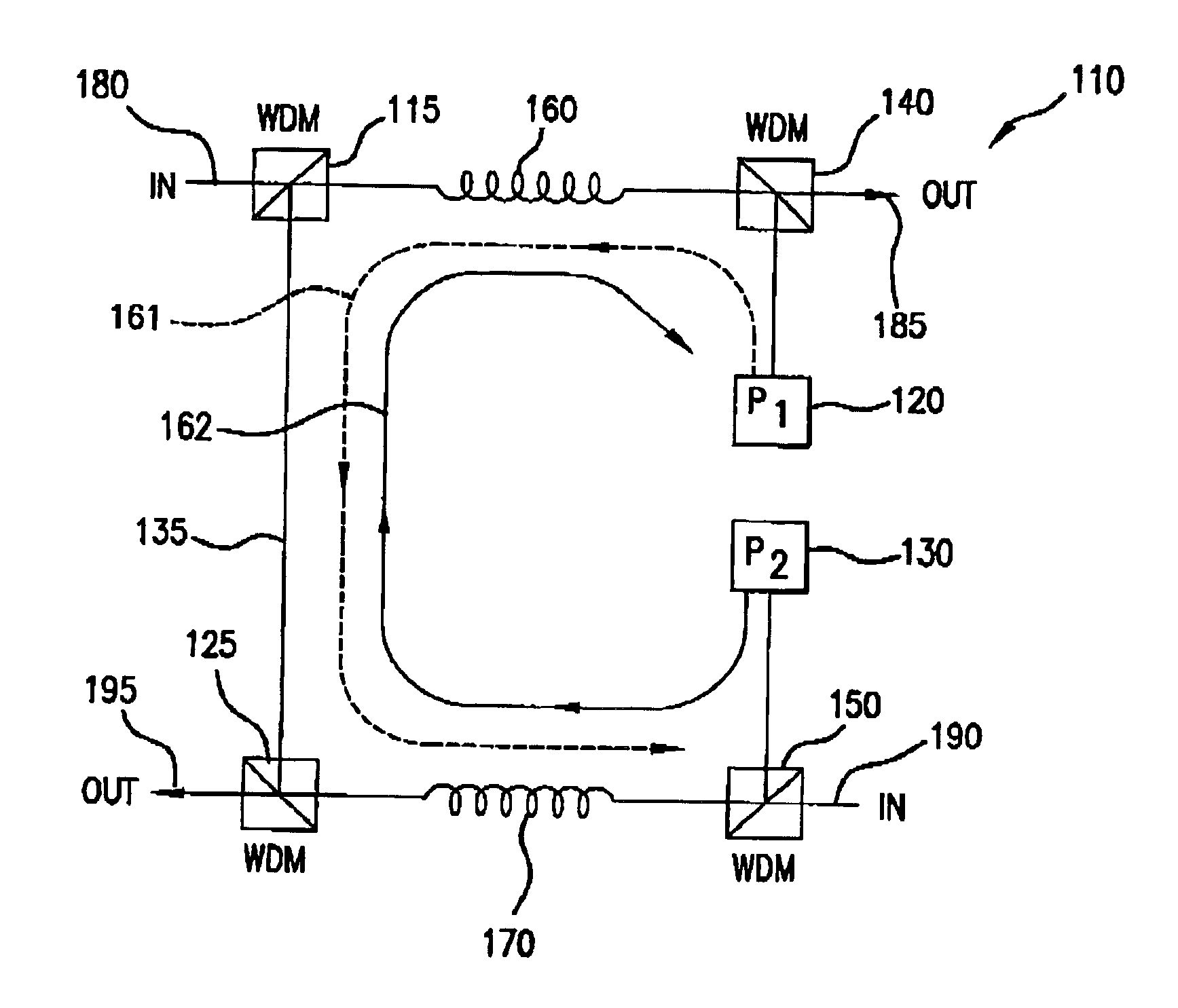 Fault tolerant optical amplifier configuration using pump feedthrough