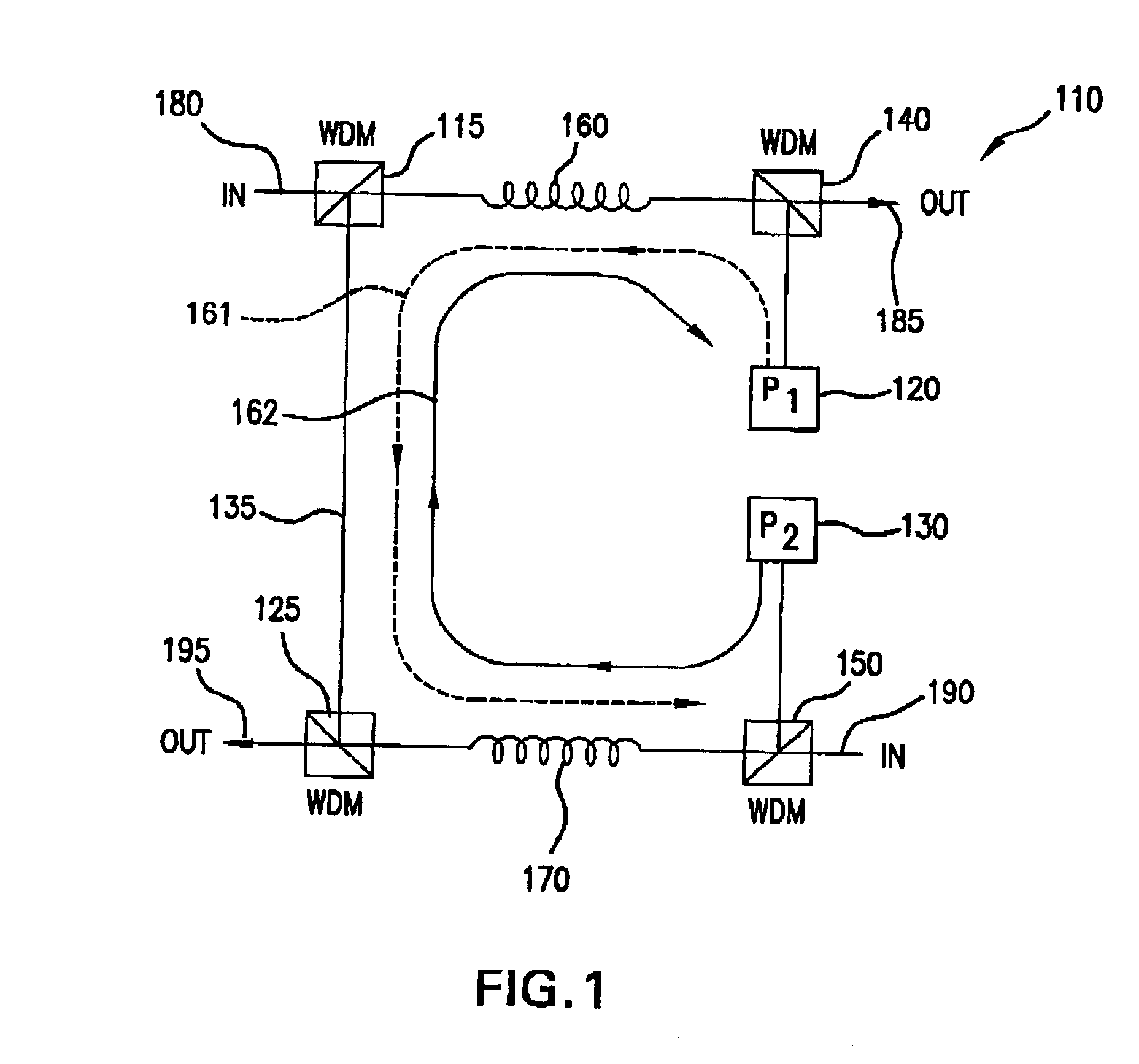 Fault tolerant optical amplifier configuration using pump feedthrough