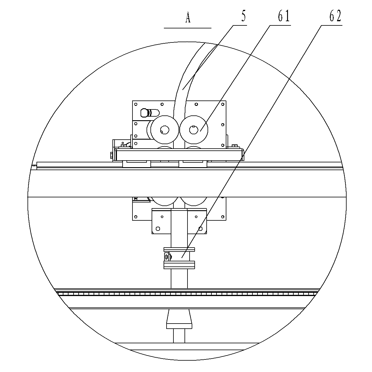 Cleaning machine for heat exchange pipe of evaporator