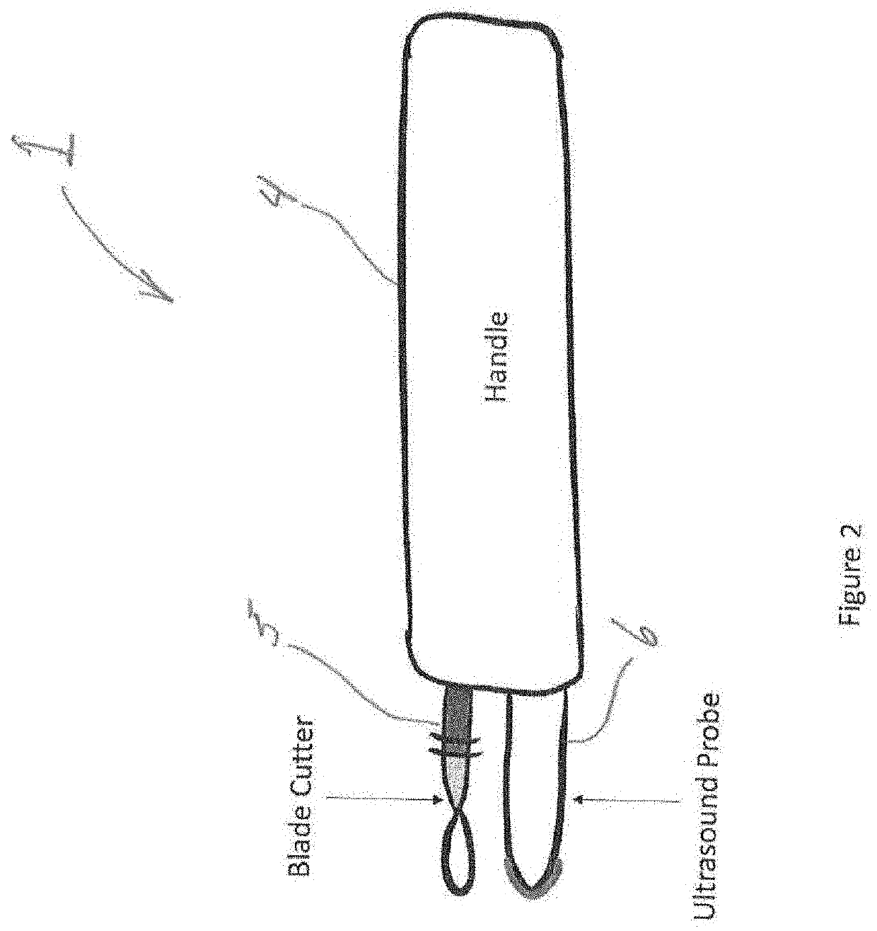 Electrocautery apparatus and method featuring ultrasound guidance