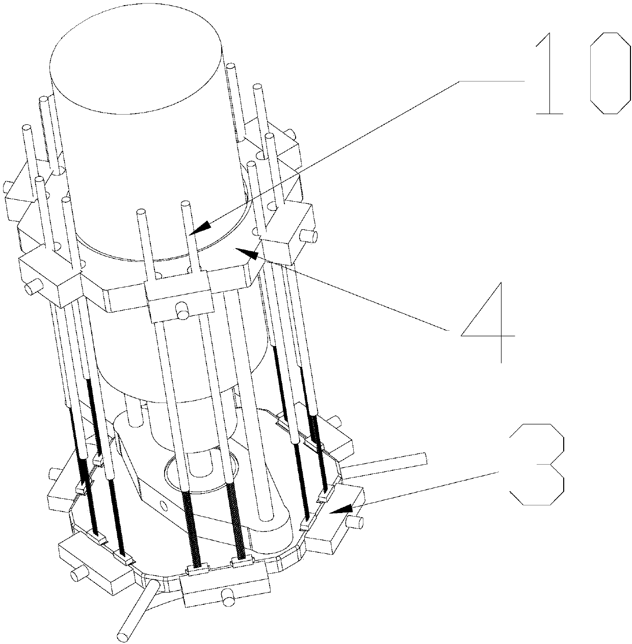 A grinding fixture device suitable for cloud computing multi-core connectors