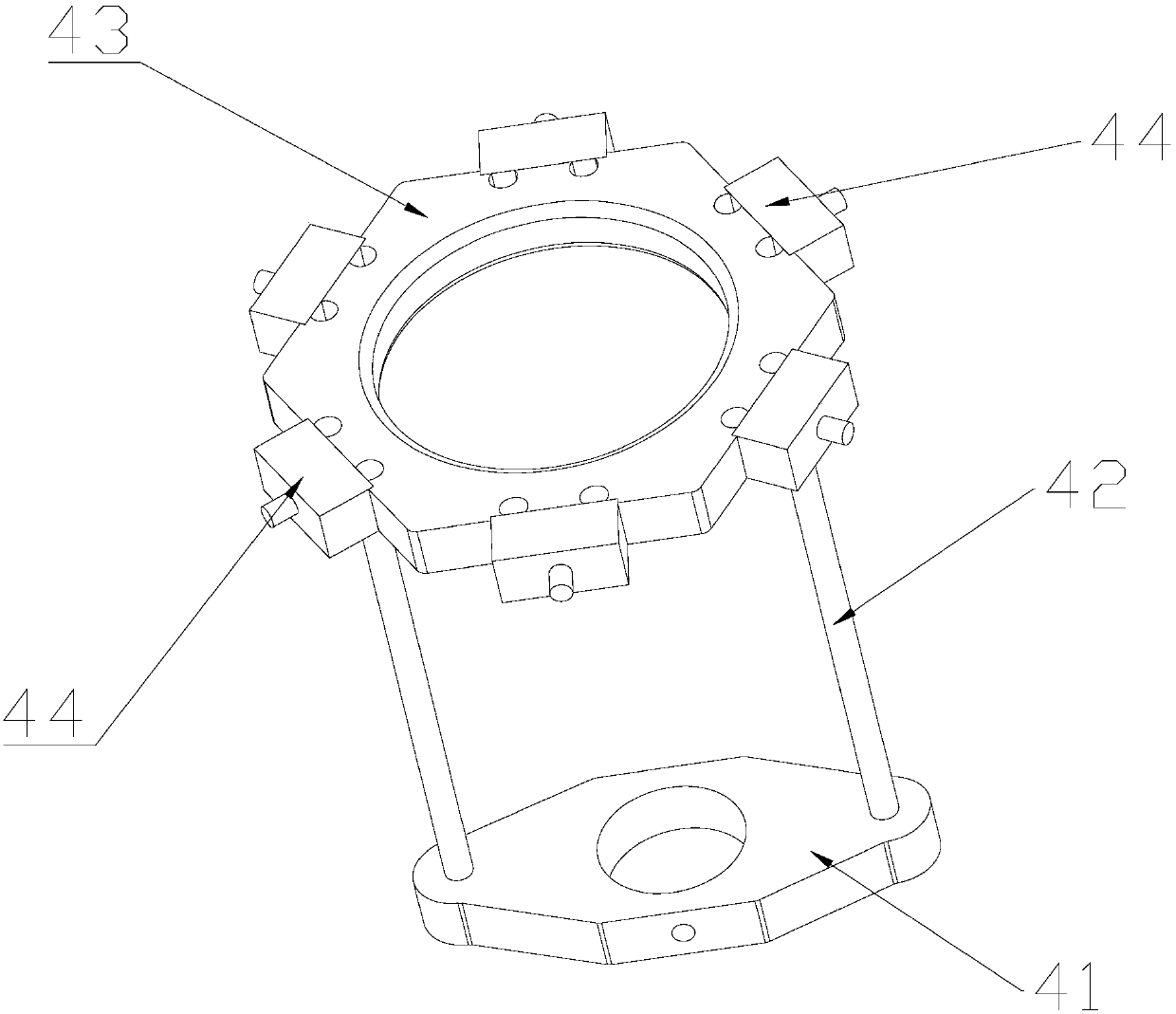 A grinding fixture device suitable for cloud computing multi-core connectors