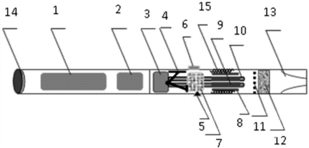 Stepping uniform electric heating cigarette