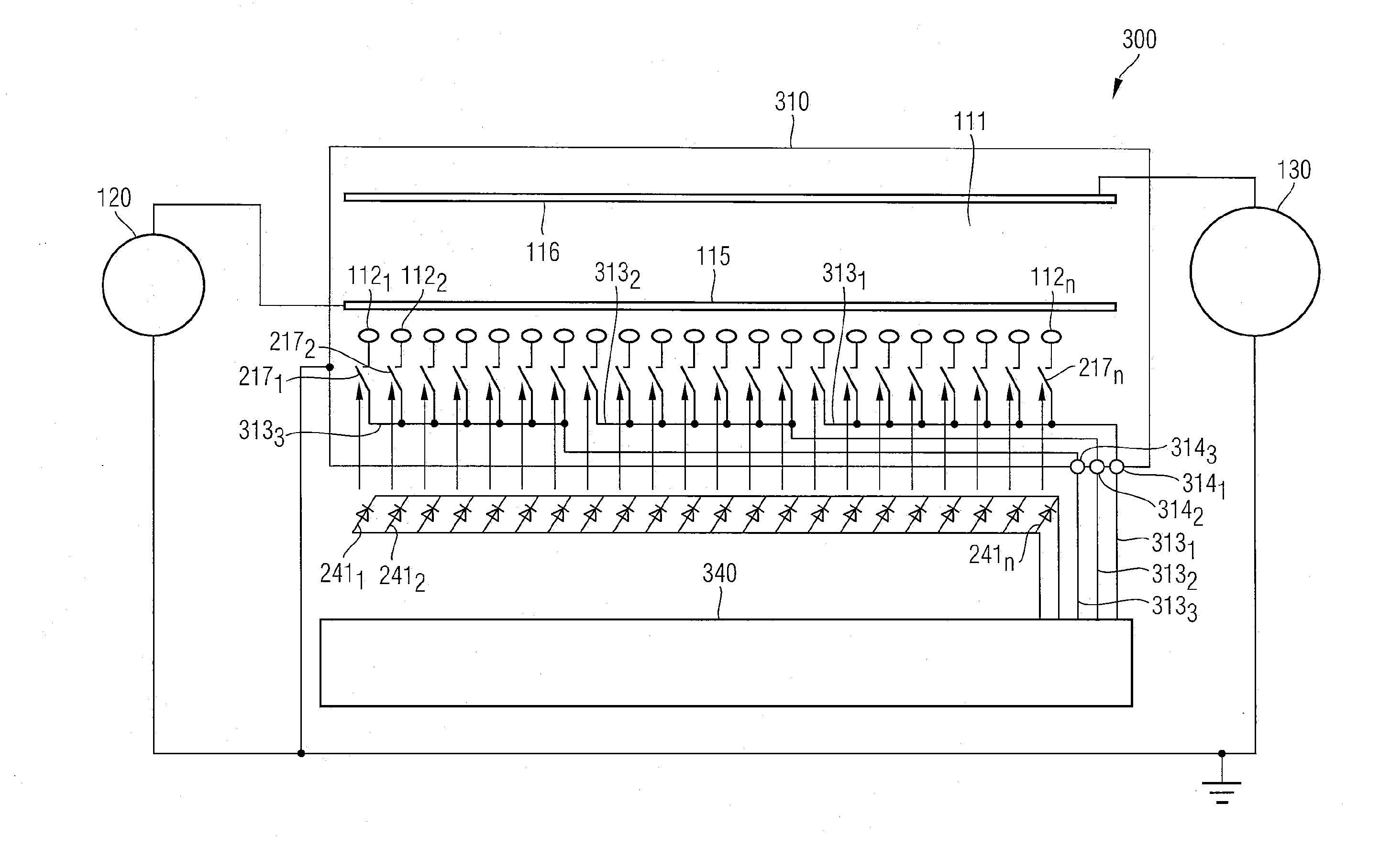 Multicathode x-ray tube